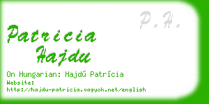 patricia hajdu business card